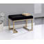 Upholstered Footstool Ottoman With Metal Legs, Indoor Small Ottoman