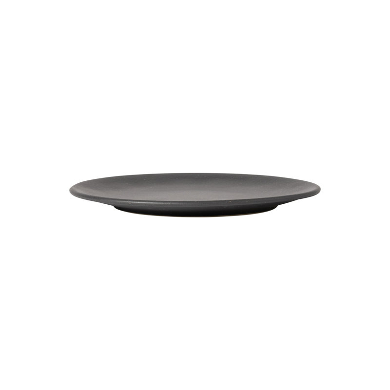 Roda Handmade Stoneware Salad/Dessert Plate, Black