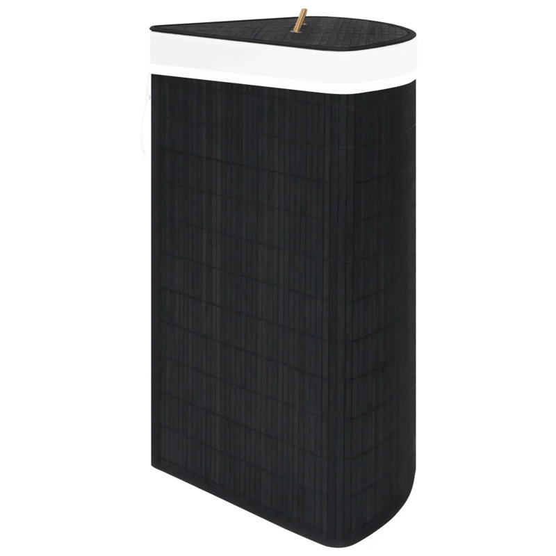 Laundry Hamper with Handles, Black