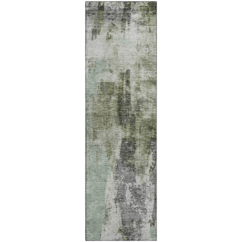 Premium Machine Washable Dahl AMF1076 Abstract Rug, Runner 2'3" x 7'6"