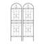 Paquet de 4 treillis de jardin en métal 71 po x 19,7 po antirouille pour plantes grimpantes