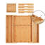 Organisateur de tiroir Silverware avec porte-couteaux amovible et séparateurs, organisateur de tiroir de cuisine en bambou extensible, range-ustensiles de coutellerie pour 8 tiroirs