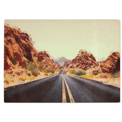 Tempered Glass Road Through the Grand Canyon Chopping Board