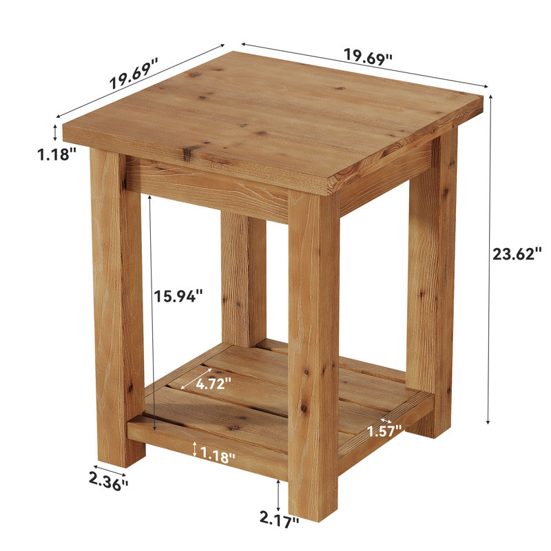 Solid Wood End Table