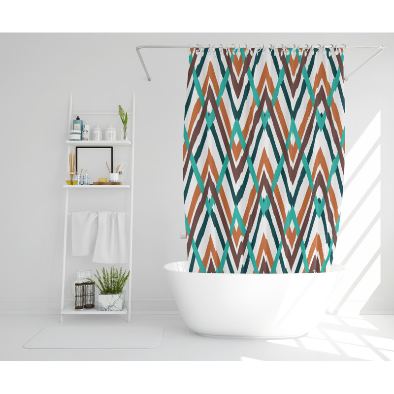 Willingboro Polyester Shower Curtain Set, 168cm H x 168cm W