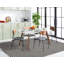 Tapis rayé ivoire / noir en coton tissé à plat Ilona-224903855