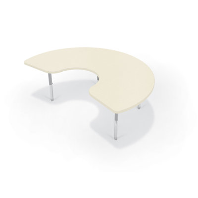Hierarchy Activity Kidney Table Platinum Legs