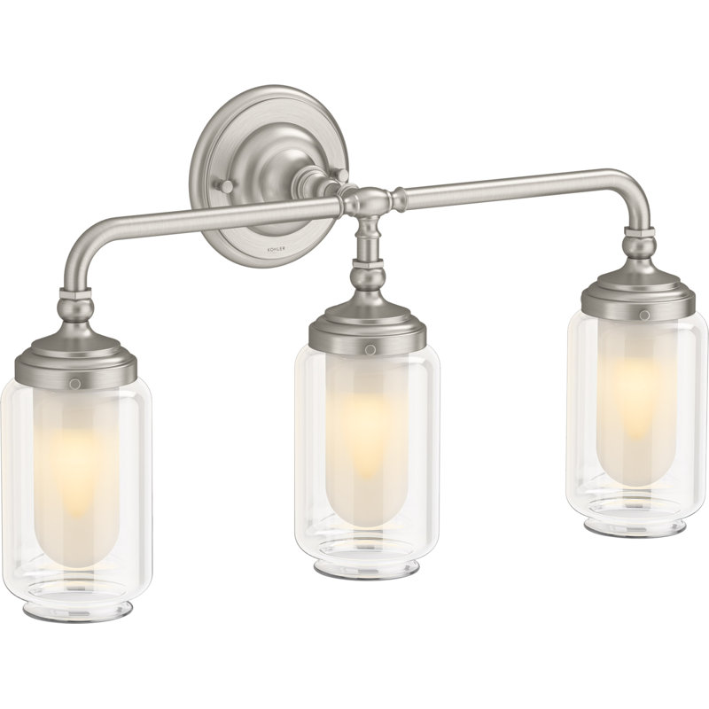 Artifacts 23 In. Three-Light Sconce, Brushed Nickel