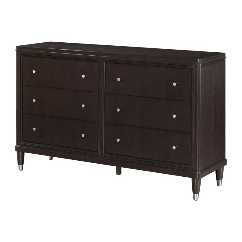 Commode 6 tiroirs brun