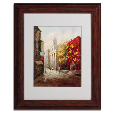«Sunday Morning in Bari Italy», reproduction sur toile encadrée