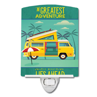 Greatest Adventure Camper Van Ceramic Night Light