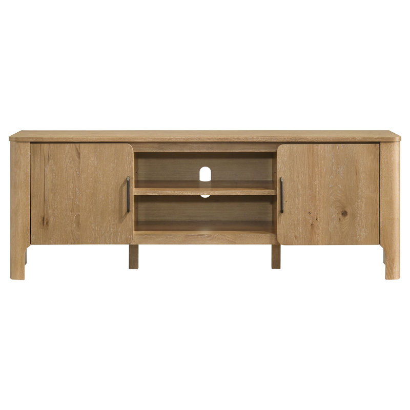 Rowe 65-Inch 2-Door Wood TV Stand Media Console Light Oak