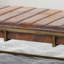 Repose-pieds avec banc et structure en métal Pierrick-684455379