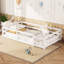 Twin Size White Floor Bed For , Fence, Pine Frame, Quick And Simple Setup