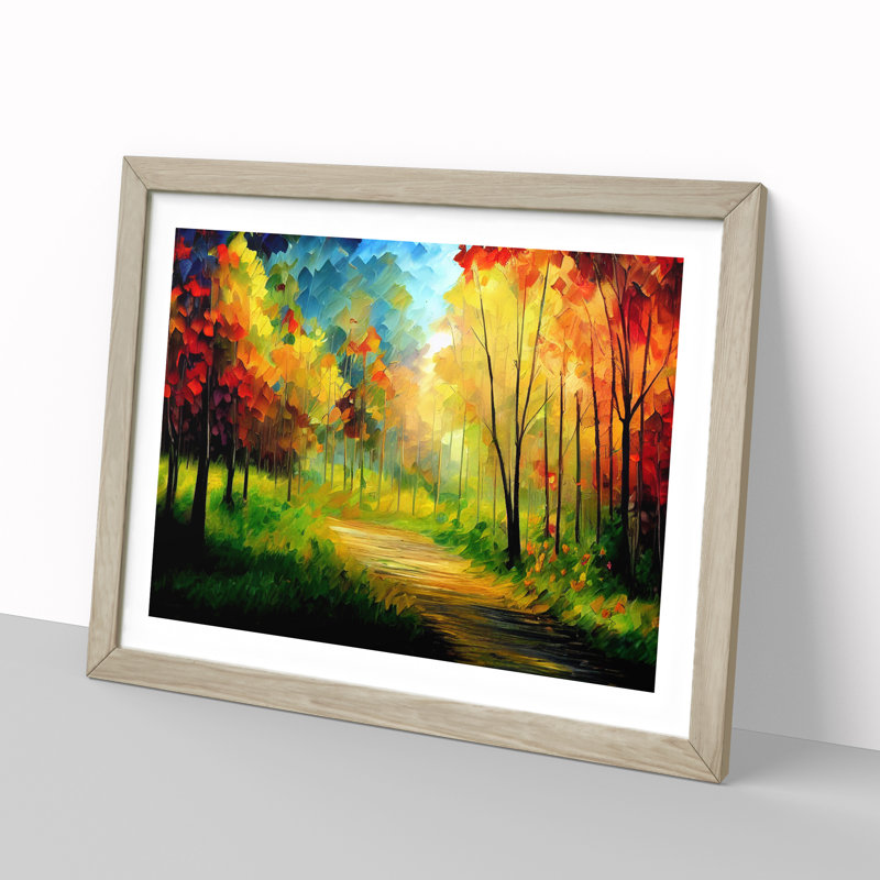 Magical Forest Vol.4 Abstract - Framed Print, 34cm H x 46cm W x 2cm D, Oak