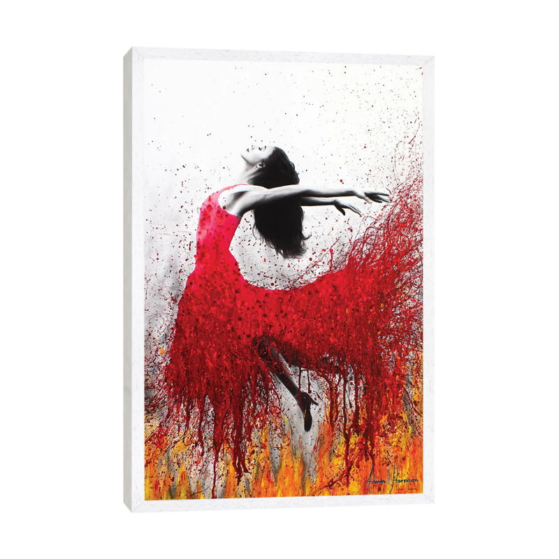 Rise Above The Flames by Ashvin Harrison - Print on Canvas, White Framed, 66.04 cm H x 45.72 cm W