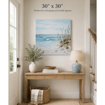 Soft Coastal Seascape Wrapped Canvas Wall Art