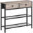 Narrow Console Table With 2 Fabric Drawers, Small E...