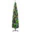 Arbre de Noël artificiel 8 pi avec 8 lumières, 668 branches, 250 lumières DEL colorées, base en acier, vert