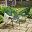 Confortable chaises de patio, ensemble de 2 chaises en rotin Pe Modern