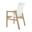 Chaise avec accoudoirs Seashore en bois naturel et toile grise-351494954