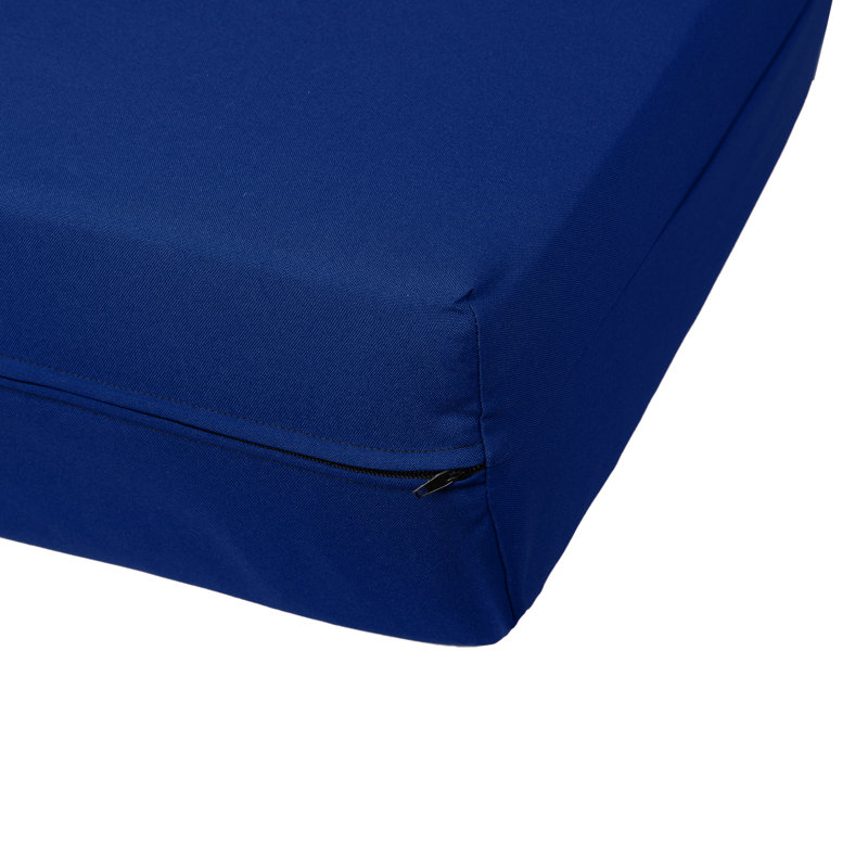 Housse pour canapé-lit réversible en tissu de polyester réversible avec fermeture à glissière 3 côtés, Simple, Bleu royal