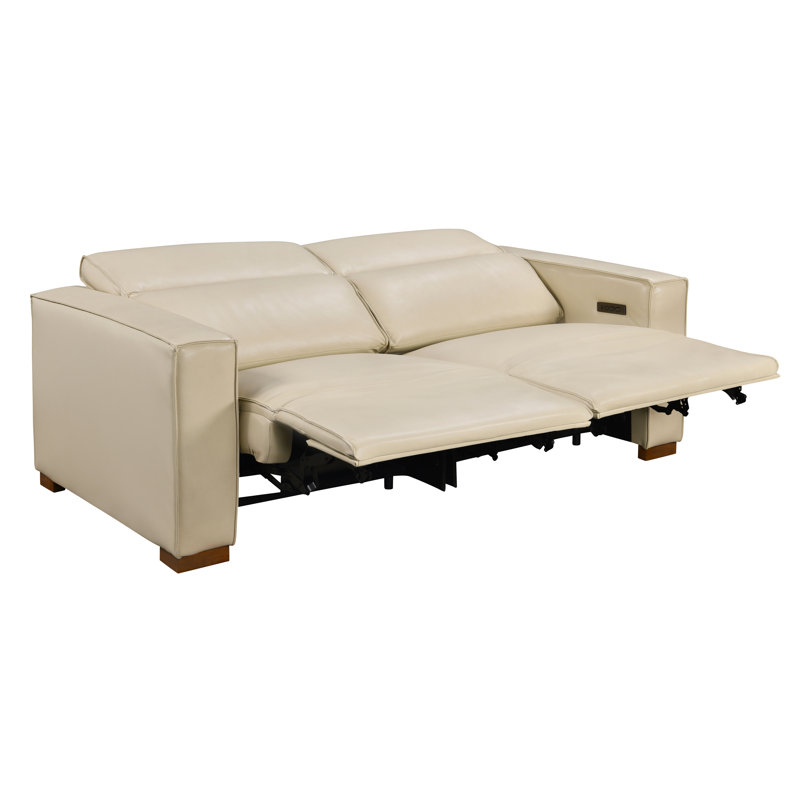 Canapé inclinable en cuir Riseholme, H 29 po x l 80,5 po x P 41 po, Tanné