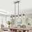 Adjustable 5-Light Industrial Pendant Light with Clear Glass Shades-121624708