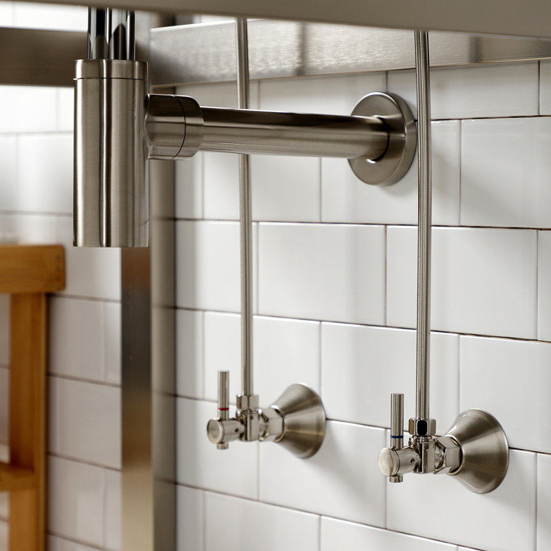 Kingston Brass Trimscape Contemporary Plumbing Sink Trim Kit with Bottle Trap, Brushed Nickel