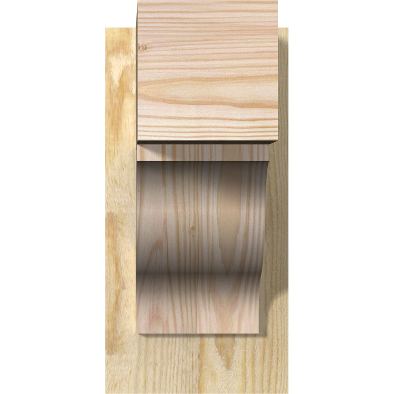 Funer en bois rustique Funston Block, Sapin Douglas de 6 po (sciage brut), P 12 po x H 12 po