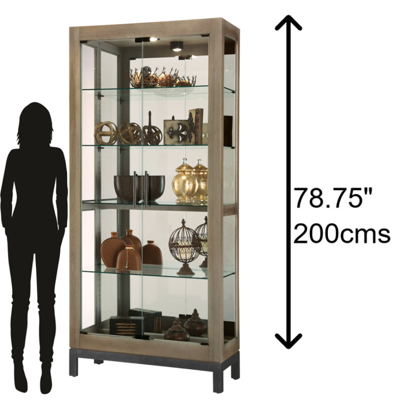 Quinn V Lighted Curio Cabinet