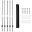 vidaXL Fence with Post Segment Outdoor Barrier Garden Terrace Divider Boundary-114618829-114618830