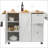Versatile Kitchen Island Cart with Solid Wood Top, Ample Storage, and Lockable Wheels for Enhanced Mobility and Organization