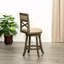 Tabouret pivotant à dossier en X de 24 po de hauteur comptoir, siège en cuir-860940458-860940460
