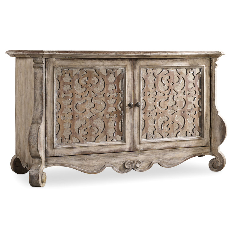 Chatelet 59'' Beige Mirrored Traditional Sideboard