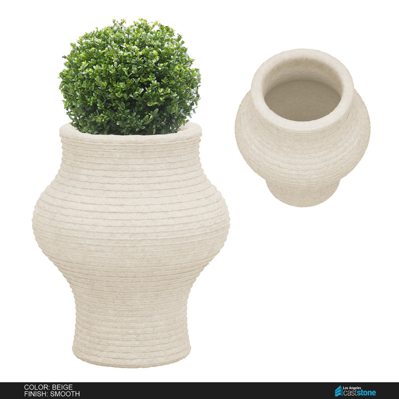 Asta Planter, Beige Smooth