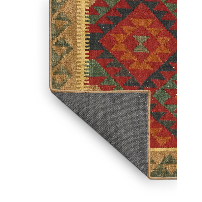 Tapis rouge / brun Southwestern, Rectangle 8 pi x 10 pi