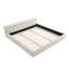 Lit plateforme moderne capitonné en tissu chenille, tête de lit capitonnée, cadre bas et stable, sommier non requis-1302005912