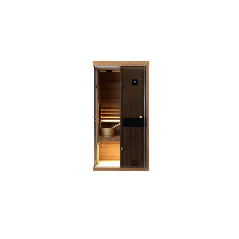 Mini One-Person Mahogany Sauna Room