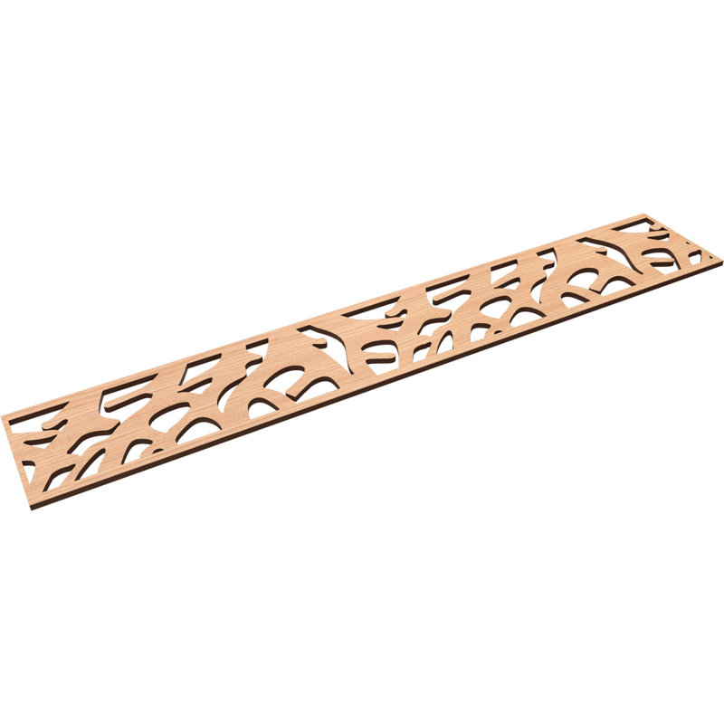 Manton Fretwork Moulding, Hickory, 8" H x 46.625" W x 0.375" D