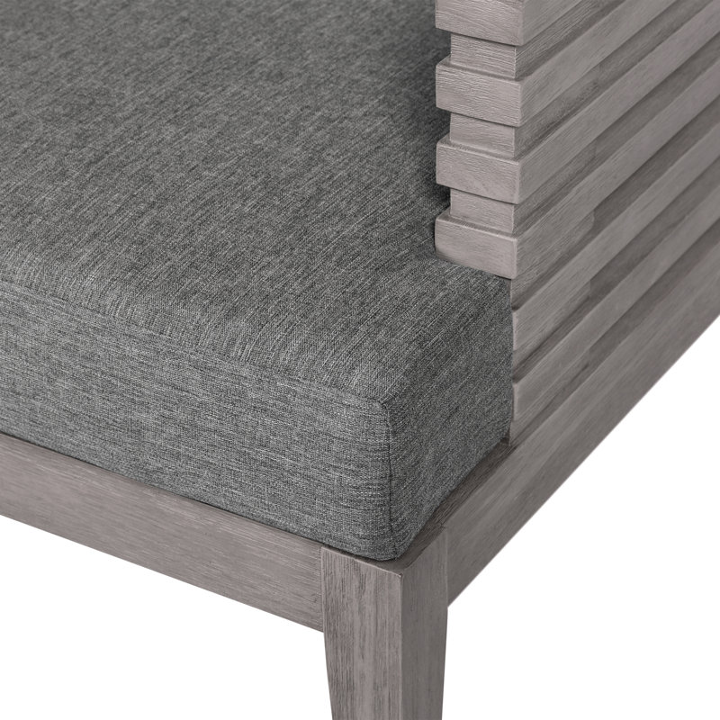 Fauteuil de patio avec coussin Aerilyn, Gris (performance)