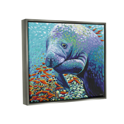 " Underwater Manatee Impressionist " by Carolee Vitaletti