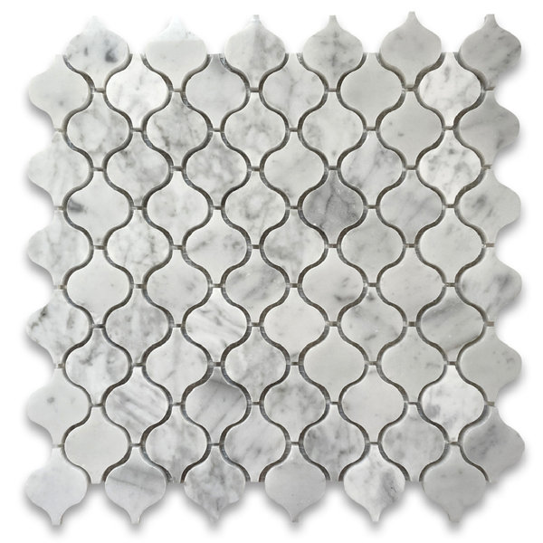 12" x 12" Marble Arabesque Mosaic Wall & Floor Tile