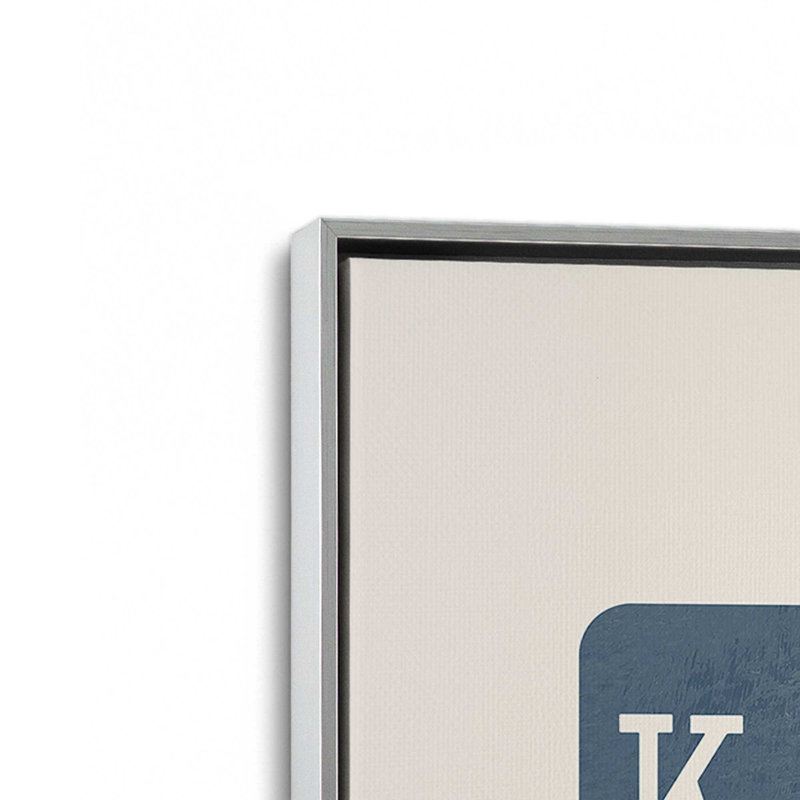 Impression sur toile Denim King Card, H 12,75 po x l 8,75 po, Chrome poli