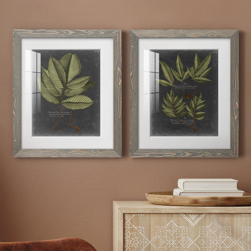 Foliage Dramatique II - Toile encadrée de qualité supérieure - prête à être accrochée, H 20 po x l 17 po x P 1 po, Blanc