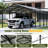 Metal Carport Shed, Outdoor Vehicle Shelter with Heavy-Duty Steel Frame and Sloped Roof-136143680