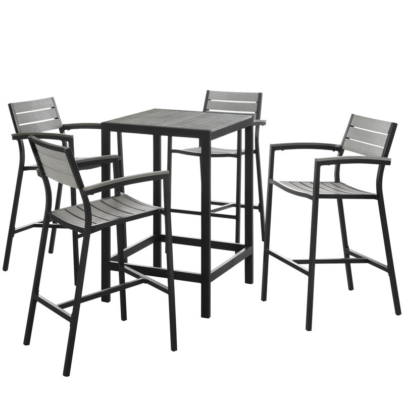  Ensemble bistro 5 pièces Modern, Gris pâle