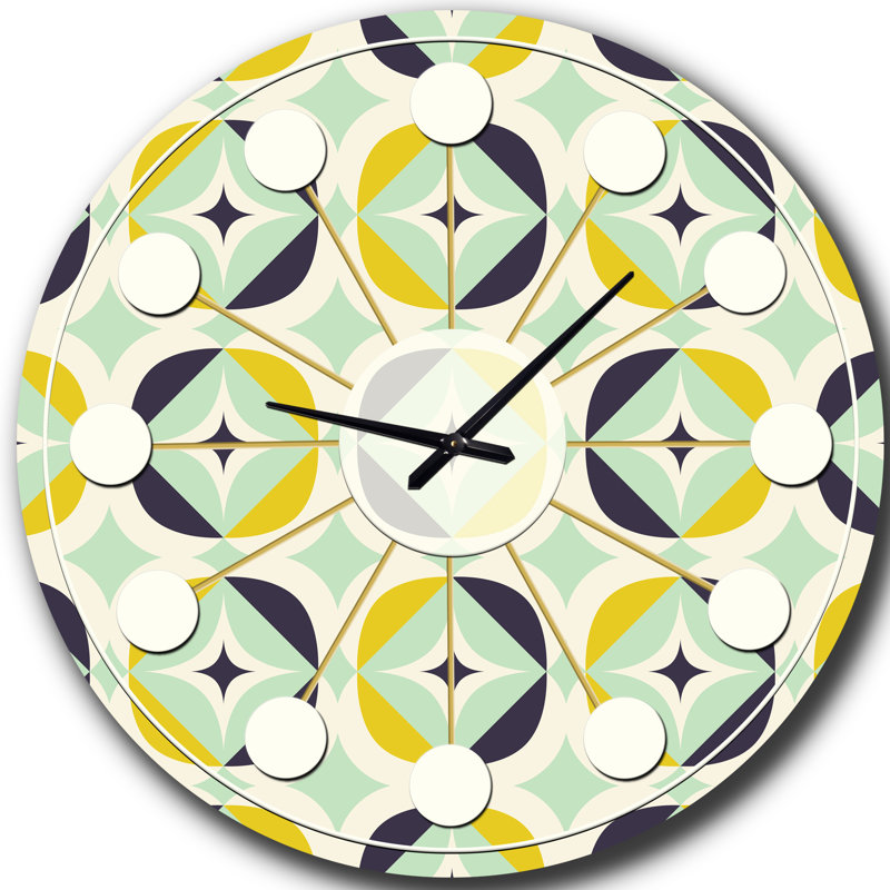 Horloge murale diamant rétro V - Mid-Century moderne, Moyenne