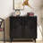 31" Black Wood Accent Cabinet