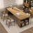 Burlywood Rectangular Solid Wood Executive Desk-1745061434